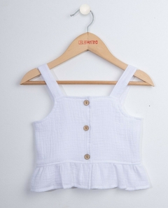 Remera Top Nena Cotton (Blanco)