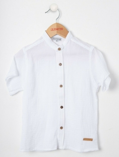 Camisa Nene MC Gasa Cotton Mao (Blanca)