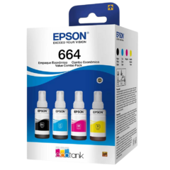 Kit Garrafa T664 para Ecotank Preto, Ciano, Magenta, Amarelo - Epson - comprar online