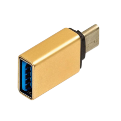 Adaptador USB C 3.0 com Função OTG Dourado