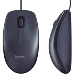 MOUSE COM FIO LOGITECH M90 - Cinza - SoluTec Informática