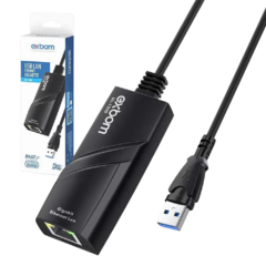 Adaptador USB Lan Gigabyte Full-Duplex Rede Ethernet 10/100/1000 Mbps Exbom UL-1200