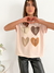 Remera amplia manga rebatible 4 Corazones