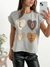 Remera amplia manga rebatible 4 Corazones - tienda online