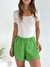 Short rustico con recorte superpuesto Arezzo - tienda online