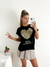 Remera amplia manga rebatible Corazón Real not Perfect coraper - comprar online