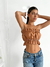 Top strapless fruncido Bengalina engomada Dallas - comprar online