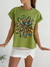 Remera amplia manga rebatible Hippie en internet