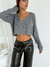 Sweater corto escote en V Merida - comprar online