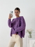 Sweater oversize rayado con tajo lateral Portman en internet
