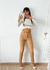 Pantalon bengalina elastizada con recortes y alforza Sienna - comprar online