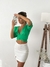 Blusa lino spandex anudado trasero Pavia - comprar online
