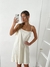 Vestido lino escote de espalda con volado Jonava - comprar online