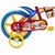 Bicicleta Nathor Aro 12 Fireman Vermelho/Amarelo/Azul - Bike Mania