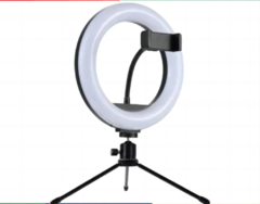 Ring light com Tripé de Mesa e Suporte para Celular