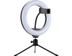 Ring light com Tripé de Mesa e Suporte para Celular