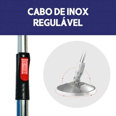 Mop Giratório Com Cesto Em Inox C/2 Refil e Dispense - Lady Landy