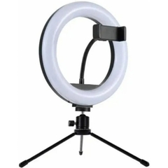 Ring light com Tripé de Mesa e Suporte para Celular