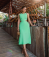 Vestido Midi Verde Água