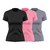 Kit 3 Camisetas Femininas UV PRO Manga Curta - comprar online