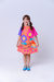 Vestido Infantil Multicolorido Flores - Linda Vitória