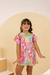 Conjunto Infantil Flores - Short saia