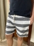 Short Linho Off-White Listra Cinza Atlantic