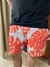 Short Praia Bege Folha Laranja Atlantic