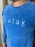 T-Shirt ML Azul Relax Marmorizada Allston na internet