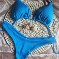 BIKINI TEXTURIZADO AZUL