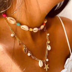 SET DE COLLARES CONCHA COLORES