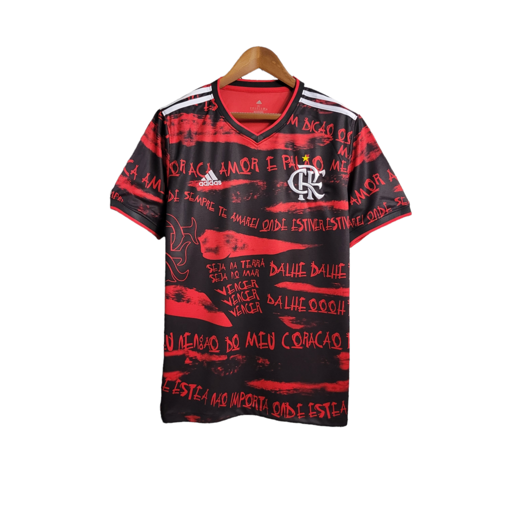 Camisa Flamengo Ed. Especial 22/23 - Torcedor Adidas Masculina - Vermelha e  Preta