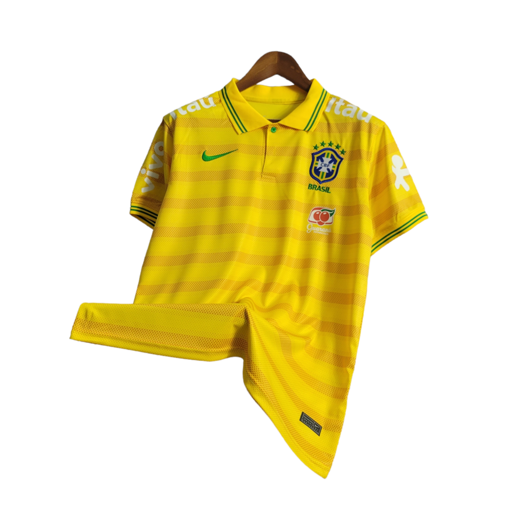 Camisa Seleção Brasileira Polo 22/23 - Torcedor Nike Masculina - Amarela