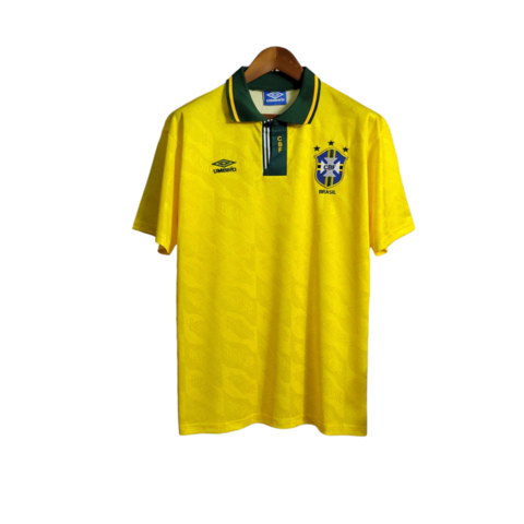 Camisa Seleção Brasileira Retrô I 2002 - Torcedor Nike Masculina - Amarela
