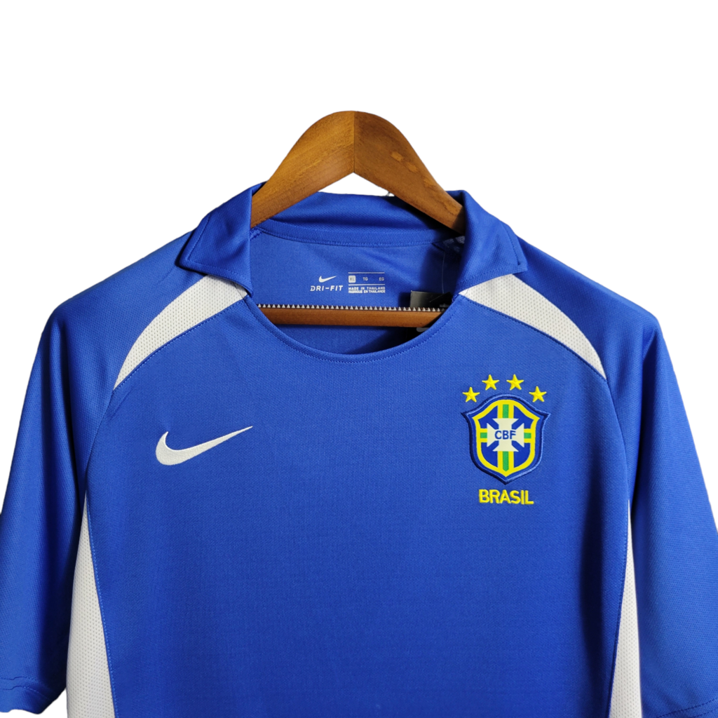 Camisa Seleção Brasileira Retrô I 2002 - Torcedor Nike Masculina - Amarela
