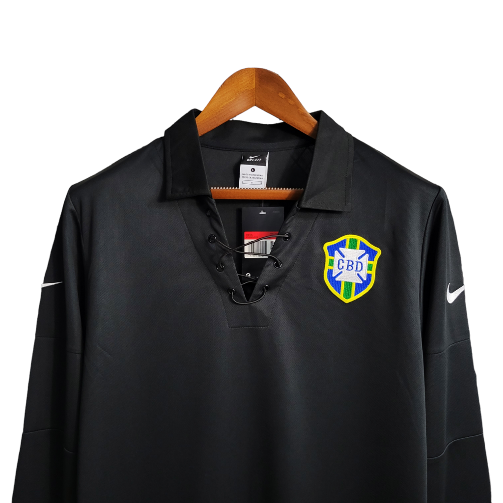 Camisa de Goleiro do Brasil Nike Preta Torcedor Pro 22/23