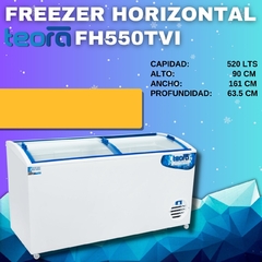 FREEZER TEORA VIDRIO CURVO FH550TVI