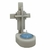 Cruz de Mesa de Mármore Envelhecido e Vela Rechô - 11 cm - comprar online