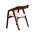 Cadeira Jantar com Braços Encosto Madeira - IZZY - Deguile Móveis