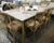 Conj Mesa de Jantar Retângular 1,60m Tampo com Vidro 4mm Off White Pés em Madeira e 6 Cadeiras KATRINA - MILANO - comprar online