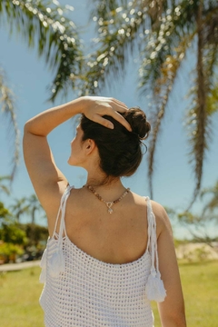 Colar Pedra da lua pele de pêssego na internet