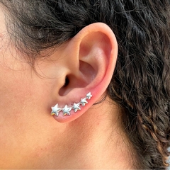 Brinco Earcuff Folheado à Prata ou Ouro Coração Estrela - comprar online