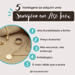 Colar Trevo Dourado Colorido em Aço Inoxidável Banhado - loja online