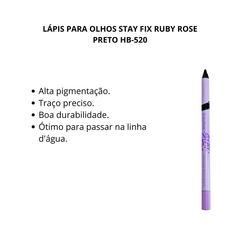 Lapis Para Olhos Preto Stay Fix Rubyrose