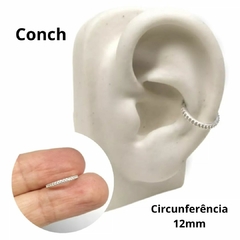 Piercing Cravejado de Prata 925 Nariz Hélix Conch - Mix Acessórios