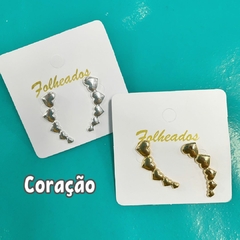 Brinco Earcuff Folheado à Prata ou Ouro Coração Estrela - loja online