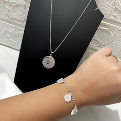 Conjunto Colar e Pulseira Pai Nosso Folheado à Prata 925 - comprar online