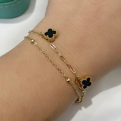 Pulseira em Aço Inoxidável Dourado Diversas Feminina - comprar online