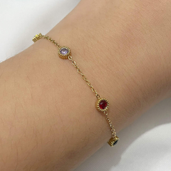 Pulseira em Aço Inoxidável Dourado Diversas Feminina