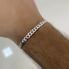 Imagem do Pulseira Masculina Grumet Prata 925 Legítima